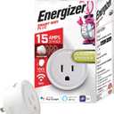 Energizer Connect Smart WiFi Plug, Mobile Connect App Enabled, Voice Controlled, Alexa, Echo, Siri, Hey Google Enabled, No Hub Required, Mini Outlet 15-Watt, 2.4GHz, ETL & FCC Certified
