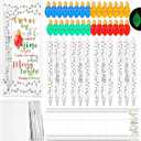 Sayglossy 30 Set School Christmas Gift Bulk Merry Bright Ballpoint Pen Light Bulb Ornament Dream Big Sparkle More Shine Bright Card for Student from Teacher Xmas Holiday Classroom Rewards Prizes Favor