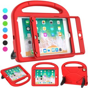 SUPLIK Kids Case for iPad Mini 4/5 (7.9"), Built-in Screen Protector Durable Shockproof Protective Cover with Handle Stand for 7.9 inch Apple iPad Mini 4th/5th Generation, Red