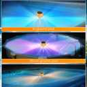 2Pcs Solar Pool Lights for Inground Pool, 22-Color 5-Mode with Backlit Display and Magnetic Charging, Underwater Thermometer Swimming Lighting, Submersible Pool Lights with Remote, Waterproof Design