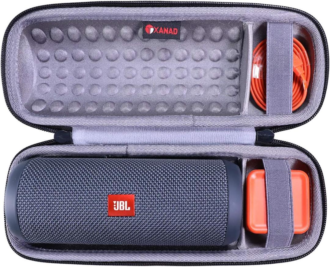 XANAD Case for JBL Flip 4/3 or Flip Essential 2/1 or Sonos Roam 2/1 Waterproof Portable Bluetooth Speaker Speaker Hard Storage Carrying Protective Bag Grey