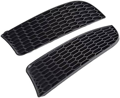 Front Bumper Car Fog Light Cover, ABS Front Bumper Fog Light Grill Cover Left Right for M3 Replacement for 3 Series E90 E91 E92 E93 (2pcs, Black)
