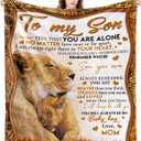 Gifts for Son, Son Gifts from Mom, Son Birthday Fathers Day Graduation Valentines, Soft Throw Blanket 60"x50"