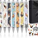 8 Pcs Rooster Ballpoint Pens Retractable Black Ink Cartoon Rooster Pen with Black Gift Box and Greeting Card for Women Men Teacher Students Gifts Journaling School Office Supplies (Elegant Color)