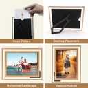 5"7" Picture Frame, Gold Glass Photo Holder, 2 Pack, Tabletop Use or Wall Mouted, Vertical or Horizontal, Classy For Children's Day, Birthday or Wedding