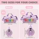 Dance Bag for Girls Cute Ballet Bags Weekender Travel Duffle Bag Sport Gym Bag for Women and Men Toddler Kids Bag for Dancers (Purple, M)