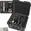 Gun Pistol Case for Mutil Handguns - Holds Multiple Hand Guns Case & Magazines, Pre-cut Waterproof TSA Carrying Case for Pistols, Storage Box for Beretta, for Smith and Wesson, for Glock, for Revolver