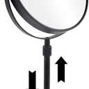 Nicesail Higher Taller Tabletop Makeup Mirror of 8 Inch, 5X Magnified Makeup Mirror Countertop Standing, Height Adjustable, Double Sided Mirror in Matte Black (8 Inch, 5X)