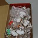 Christmas Lights, 120 LED 9.84 Feet Long Decorations With Flashing Bubble and 10 Cute Round Lights, Extendable for Indoor, Outdoor (White)