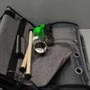 SUERTREE Bird Carrier Bag With Stand, Lightweight Backpack for Parrot, Portable Travel Cage, Pet Transparent Breathable Carrier (17.6"L x 10.6"W x 13.3"H)