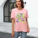 100 Days of School Shirt Women Preschool Teacher Shirts Kindergarten Celebration Tees Tie Dye Teachers Short Sleeve Tops (L)
