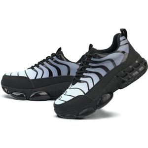 Steel Toe Shoes for Men Women Lightweight Safety Sneakers Composite Toe Work Shoes Puncture Proof Industrial Construction Shoes Black 11.5W