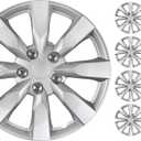 BDK Hubcaps Wheel Covers for Toyota Corolla 16 Four (4) Pieces Corrosion-Free & Sturdy Full Heat & Impact Resistant Grade Replacement, 4 Pack
