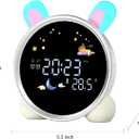 ANALOI Kids Alarm Clock with Night Light, OK to Wake Clock for Kids, Stay in Bed Clock and Sleep Training, Nap Timer Temperature Detect Cute Room Decor, Gift Ideas for Kids Toddler Boy Girl, Rabbit