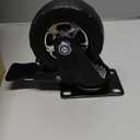 4 Inch Heavy Duty Casters Set of 4 all swivel with brakes, 2200Lbs Capacity, Silent Swivel with Brake, Elastic Rubber Locking Wheels, Industrial Plate Castors Ideal for Carts Furniture and Workbenches