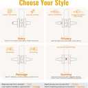 HOSOM Dummy Door Handles, Heavy Duty Decorative Single Side Non-Turning Square Lever Handle Knob Set for Closet or French Doors, Easy Installation, Pull Only, Matte Black, 2 Pack