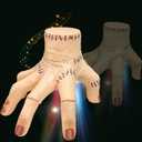 fohuas Halloween Electric Fake Hand Crawling Toys with Music Light for Kids, Cosplay Scary Creepy Props Thing Moving Hand Horror Party Decoration Boys Girls, Practical Joke Toys for Women Children Man (White)