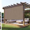 Outdoor Roller Shades,Exterior Cordless Patio Shade Roll Up Blind for Porch | 10ft Wide x 8 H Outdoor Blinds for Patio Porch Gazebo Pergola Privacy Screen Protection UV Sun Blocking,Easy Install & Clean