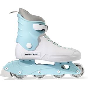 Inline Skates for Women Girls - Adult Inline Skates for Outdoor and Indoor, with Durable Outer Shell and Ankle Support, ABEC-7 Bearings, Solid and Comfortable (US Women 9, Blue / White)