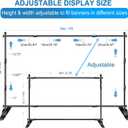 FUDESY Backdrop Banner Stand, 10x8ft Heavy Duty Display Frame, Adjustable Metal Telescopic Tube, Step and Repeat Background Stand Kit for Trade Show, Photography Photo Booth, Party, with Sandbags