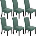 Cover for Dining Chairs Set of 3 Slip Covers for a Dining Chair Kitchen Parsons Chair Covers Washable Chair Covers for Dining Chairs Seat Protector for Hotel, Banquet, Ceremony (Dark Cyan）