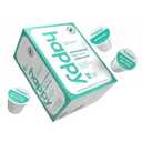 happy coffee light roast coffee pods, 22 count, notes of toasted biscotti and levity, compatible with most K-cup brewers, rainforest alliance certified (EXP 07/12/26)