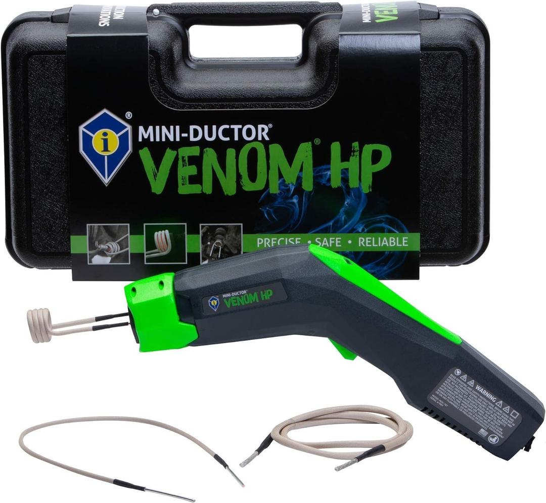 Induction Innovations - Mini-Ductor Venom HP (MDV-787) - Handheld Induction Heater with 3 Basic Coils, Rugged Carrier Case & Operations Manual to Safely Remove Nuts, Bolts, Bearings, & More