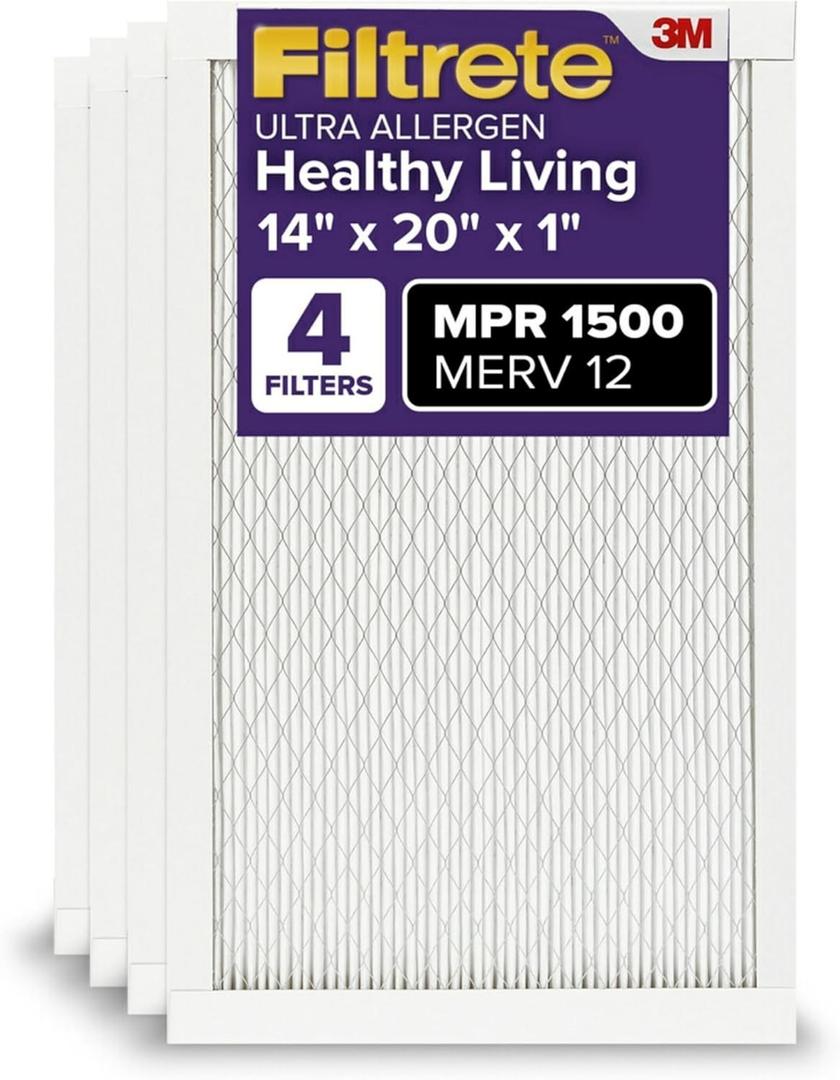 Filtrete 14x20x1 AC Furnace Air Filter, MERV 12, MPR 1500