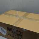 AmpleCharmic Wall Mount Bathroom Vessel Sink, 21’’ Rectangle Ceramic Basin for Small Bathroom Countertop with Pop-up Darin & Overflow, Modern White