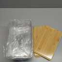 Hudgan 4 Pack Clear Plastic Storage Bins with Bamboo Lids, Stackable Storage Containers for Organizing Medicine Cabinet Organizer, Craft Room, Bread Box (Nature)