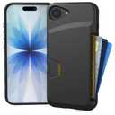 Smartish® iPhone 16e Wallet Case - Wallet Slayer Vol. 1 [Slim + Protective] Credit Card Holder - Drop Tested Hidden Flip Card Slot Cover Compatible w/Apple iPhone 16e 2025 - Black Tie Affair