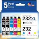 232 232XL Ink Cartridges Combo Pack Compatible for 232XL Ink Cartridges XP-4200 Printer Ink Cartridges XP-4205 WF-2930 WF-2950 Printer (1Black 1 Cyan 1 Magenta 1 Yellow, 4 Pack)