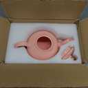 30oz Pink Porcelain Teapot, Blush Ceramic Teapot with Gold Trim, Romantic Teapot for Loose Leaf Tea, Tea Parties Gifts