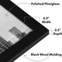 Americanflat 12x17 Picture Frame with Polished Plexiglass - Black Picture Frame - Wide Photo Frames Made of Engineered Wood for Vertical or Horizontal Wall Display - Epic Collection - Black