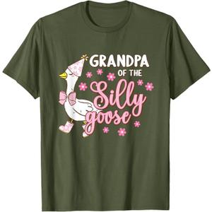 Grandpa Of The Silly Goose First Birthday Family Matching T-Shirt, XL