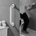 Shower Grab Bar, 2 Pack 16 Inch White Bathroom Grab Bar, 1.25" Diameter 304 Stainless Steel Anti-Slip Grab Bars for Bathtubs and Showers, Handicap Shower Grab Bar for Seniors Elderly, 