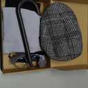 Liitrsh 8 Pcs Old Man Costume for Kids Grandpa Costume 100 Days of School Halloween Vest and Pants for Boys (5-7 Years, Blue Grey Plaid)