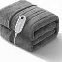 Heated Blanket Throw, Ultra Soft Flannel Electric Blanket, Consistent & Even Heating, Heated Throw with 8 Heat Levels 8-Hour Auto Off, Overheat Protection, Warm Gifts for Grandma (50"x60")
