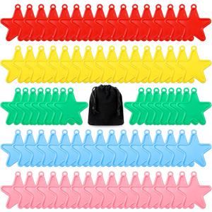 Lenwen 80 Pcs Balloon Weights Plastic Colorful Weights for Balloons for Birthday Party Decoration Wedding Holiday Celebration(Star Shaped,Rainbow)