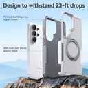 for Samsung Galaxy S26 Ultra case with Stand, 7X Military-Grade Drop Protection, Shock-Absorbing Phone Rugged Cover, Compatible with MagSafe Accessories,360 Magnetic Stand, White