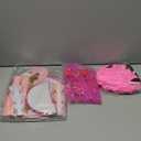 Tropical Pink Flamingo Party Decorations Set, Pom Poms Honeycomb Balls Paper Fans and Lanterns, 50 Plastic Drinking Straws and 12 Inflatable Pool Drink Holders for Hawaiian Summer Beach Party Favors, Pink 