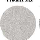 12 Pcs Round Placemats Set, 13 Inch Cotton Rope Woven Table Mats Heat Resistant Non Slip Place Mats for Dining Table Boho Farmhouse Placemats Decor Hot Pads Kitchen Essentials