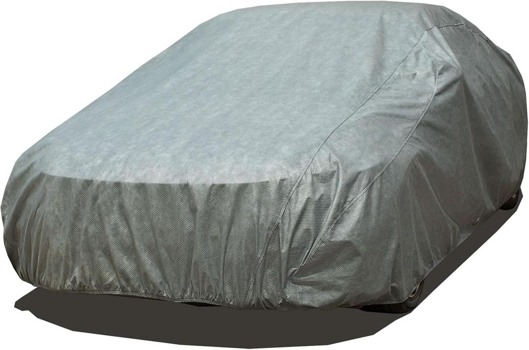 SEASONGUARD 
All Weather Waterproof Car Cover, 7-Layer Non-Woven Cotton Car Covers for Automobiles Car Snow Cover, Full Exterior Covers, Winter Rain Sun Sedan, Grey, Size Sedan C6 206”-228”