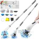 Shower Cleaner - Cordless Electric Spin Scrubber with 7 Replaceable Heads - Bathroom Cleaner for Kitchen, Electric Scrubber for Cleaning, Shower Scrubber, Shower Cleaner Brush for Bathtub/Kitchen