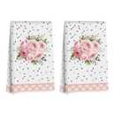 2Pcs Floral Kitchen Towels, Reusable Durable Microfiber Tea Towels for Kitchen Home Bathroom Decor, Vintage Plants Waffle Weave Dish Drying Towel, Flowers Gifts for Women Mom Friend, 24x14 Inch