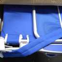 SUNNYFEEL Low Beach Chair, 5-Position Lay Flat Reclining, Backpack Portable Folding Chair with Cooler Bag & Cup Holder, Heavy Duty 350 LBS, Compact for Beach, Camping, Travel (New Blue)
