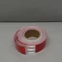 THKULKME DOTC2 Reflective Tape 2 Inch X 100 Feet Red White Reflector Adhesive Conspicuity Outdoor Waterproof Tape for Trailers, Trucks, Vehicles, Driveway, Boats, Signs (100 FT)