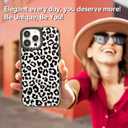 Magnetic for iPhone 13 Pro Magsafe Case Cute Aesthetic - Durable Fashion Funny Phone Case - Girly Leopard Pattern Print Cover Design for Woman Girl 6.1 inches Black