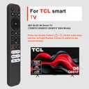 4 x Replacement Remote Control for TCL Google TV, RC813 Compatible with TCL QM8/QM7/Q7/Q6/Q5/S5/S4/S3 Series 4K UHD HDR LED QLED Smart TVs