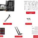MSI MAG B650 Tomahawk WiFi Gaming Motherboard (AMD Ryzen 9000/8000/7000 Series Processors, AM5, DDR5, PCIe 4.0, M.2, SATA 6Gb/s, USB 3.2 Gen 2, HDMI/DP, Wi-Fi 6E, Bluetooth 5.3, 2.5Gbps LAN, ATX)